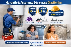 Garanties dépannage chauffe-eau : cadre, assurances et engagements