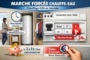 Marche forcée du chauffe-eau : quand l’utiliser et comment passer en position