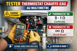 Comment tester un thermostat de chauffe-eau au multimètre ?